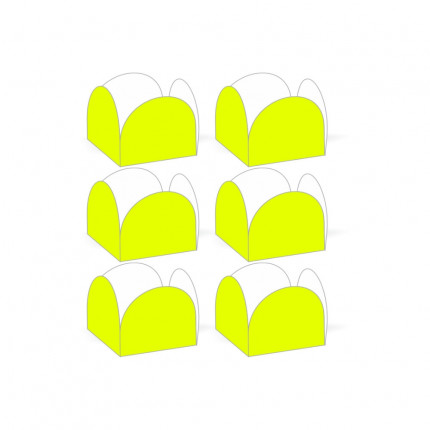 Forma 4 Pétalas com 50 - Amarelo Neon