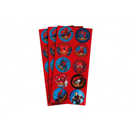 Adesivo Decorativo Redondo com 30 - Homem Aranha - De Volta ao Lar