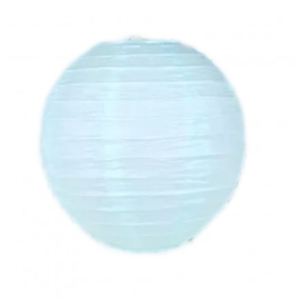 Luminária Oriental Papel 35 cm - Azul Claro