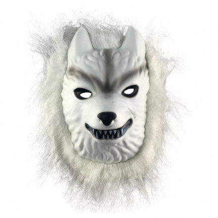 Máscara Animais - Lobo Branco Bravo