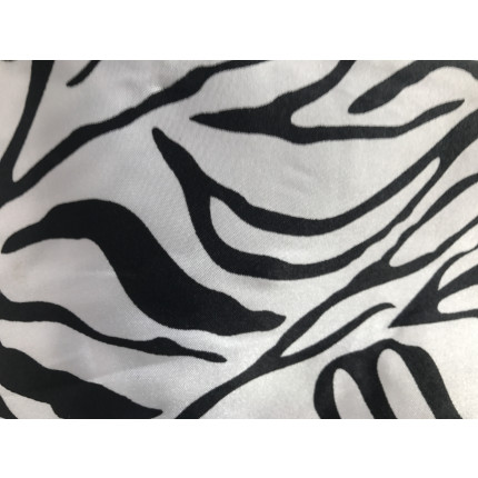 Tecido Charmeuse Estampado 1,47 x 1 m - Zebra