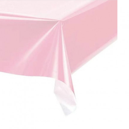 Toalha de Mesa Perolada Quadrada 78 X 78 cm com 10 - Rosa Bebê