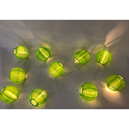 Varal Luminária Oriental com Luz - Verde Limão - 1