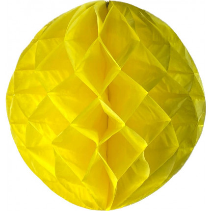 Enfeite Bola de Papel  Colmeia - Amarelo
