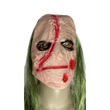 Máscara Halloween Látex - Rosto Com Cicatriz