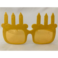 Óculos com Lente Feliz Aniversário - Amarelo Canário