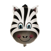 Balão Cabeça De Animal - Safari  28 Cm - Zebra