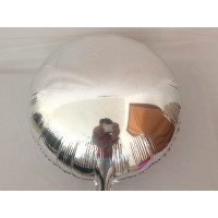 Balão Redondo 20" 50 Cm Metalizado - Prata