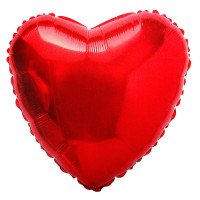 Balão Metalizado Coração 55 Cm - Vermelho