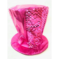 Cartola Lantejoula Metalizada - Rosa Pink