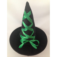 Chapéu de Bruxa com Laço - Verde Bandeira