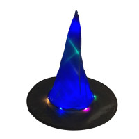 Chapéu de Bruxa com Led Azul