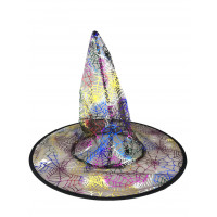 Chapéu de Bruxa Colorido Transparente