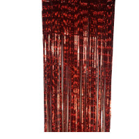 Cortina Metalizada Holográfica -Vermelho