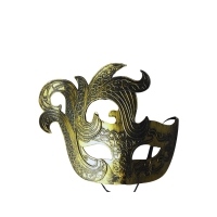 Máscara Veneziana Luxo Acobreada - Dourado