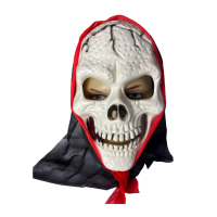 Máscara Caveira Branca Halloween com Capuz