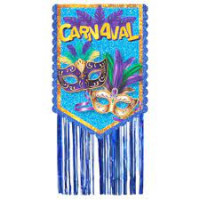 Painel Decorativo de Carnaval com Ráfia
