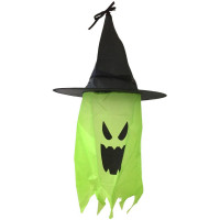 Enfeite Halloween Fantasma com Led 80 cm - Verde