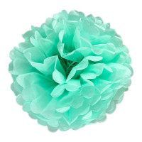 Flor Decorativa 35 cm - Azul Tiffany