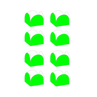Forma 4 Pétalas com 50 - Verde Neon