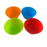 Forma De Silicone Para Cupcake Colorido Com 12