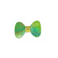 Gravata Borboleta Holográfica com 12 - Verde Limão- 1