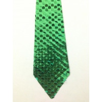 Gravata Lantejoula Metalizada - Verde Bandeira - 1