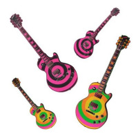 Kit Festa Retro Guitarras Coloridas com 4