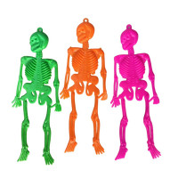 Kit Mini Esqueleto Halloween com 12 unidades cores sortidas