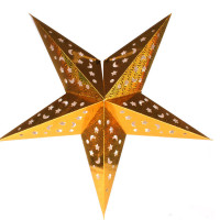  Luminária Estrela Holográfica 60 cm - Dourado - 3