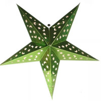 Luminária Estrela Holográfica 30 cm - Verde - 1