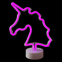 Luminária Neon - Cabeça De Unicórnio - Rosa Pink - 2