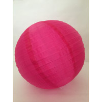 Luminária Oriental Tecido 30 cm - Rosa Pink