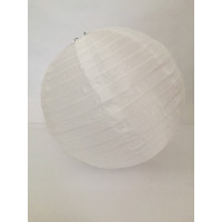  Luminária Oriental Tecido 30 cm - Branco