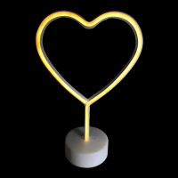Luminária Neon - Coração - Amarelo Canário - 1