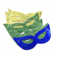 Máscara De Papel Holográfica Gatinha Pct C/ 12 50976 - Azul Royal