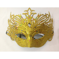 Máscara Veneziana com Glitter - Dourado
