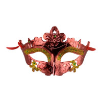 Máscara Veneziana Decorada Metalizada - Rose