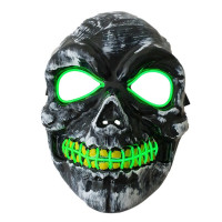 Mascara Caveira Terror com Led - Verde
