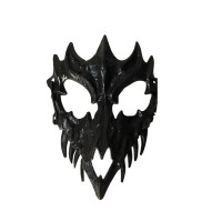 Mascara Ossada Dragão Preto Halloween