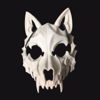 Mascara Ossada Lobo Branco Halloween