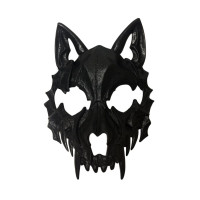 Mascara Ossada Lobo Preto Halloween