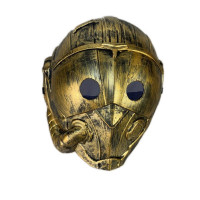 Mascara Steampunk Futurística Dourada