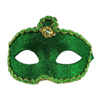 Máscara Veneziana Glitter Luxo - Verde