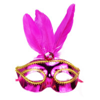 Mascara Veneziana Pedra e Penas Rosa Pink