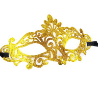 Mascara Veneziana Vazada Glitter Dourado