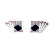Óculos com Lente Cartas - Branco - 1