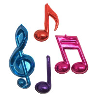 Painel Notas Musicais Metalizadas - Colorido - 2