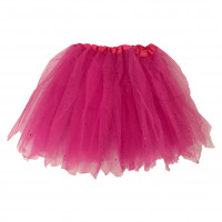 Saia Tule com Glitter 40 cm - Rosa Pink