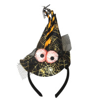 Tiara Chapéu Luxo com Aranha e Olhos - Halloween 